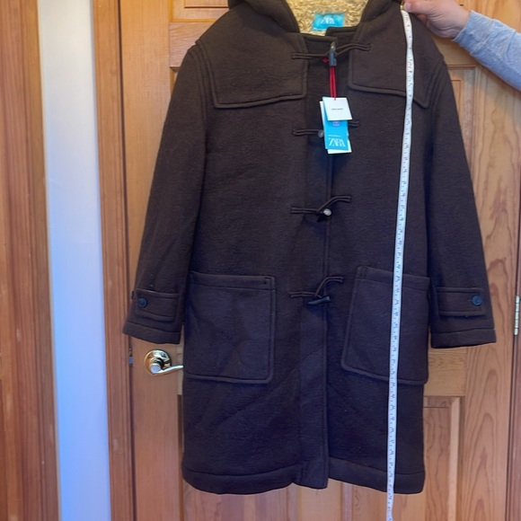 Men’s ZARA wool Blend Coat - XL - New with tags - Brown. - Picture 9 of 11